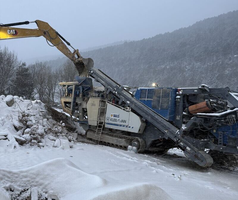Rien n’arrête nos équipes de concassage à Latour de Carol